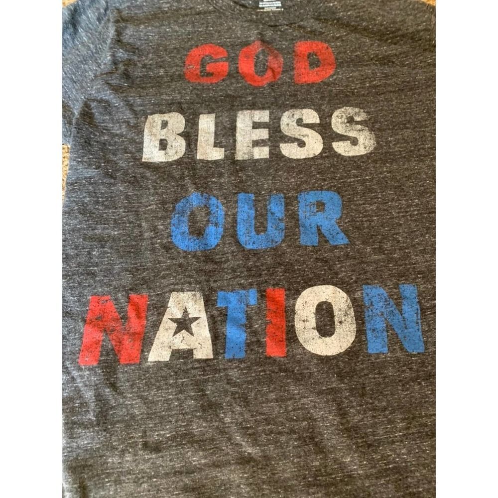 God bless our nation t shirt mens small